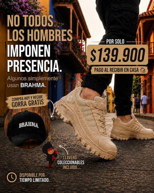 Zapatos Brahma Moster + Gorra de Regalo - Oferta Exclusiva Con 70% de Descuento 🎁